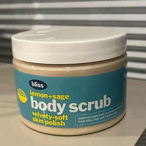 Bliss lemon & sage body scrub velvety-skin soft polish, 12.1 oz, NWT